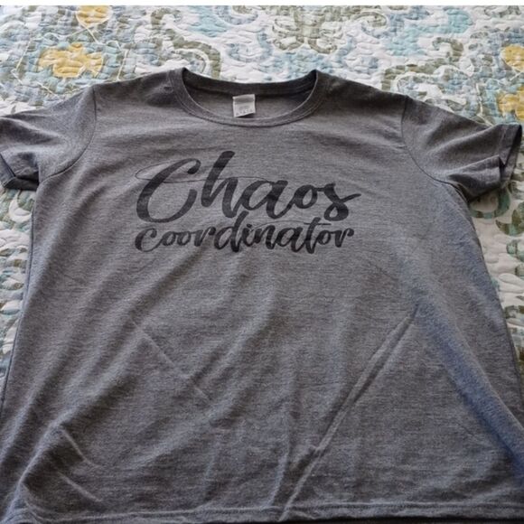 NWOT Chaos Coordinator T-Shirt Short sleeved Large but More like a Small - Picture 1 of 5